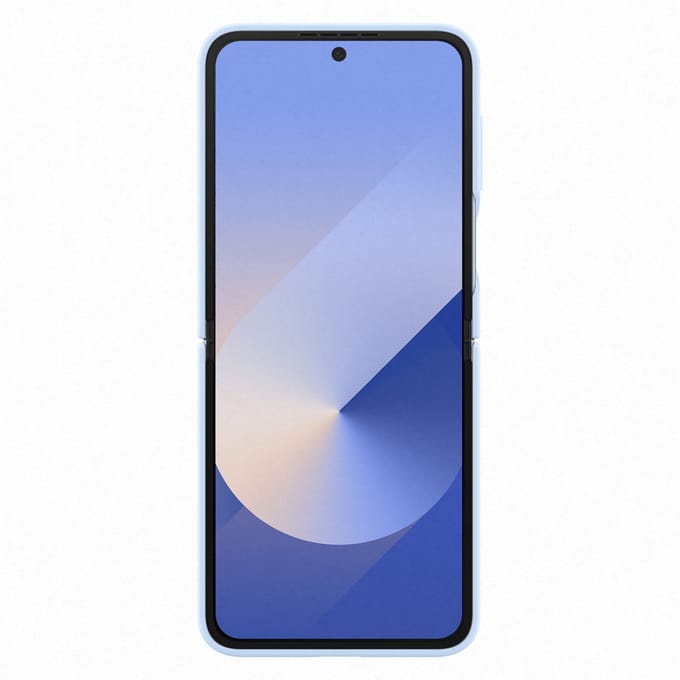Étui pour Samsung Galaxy Z Flip6 en Silicone avec anneau Bleu