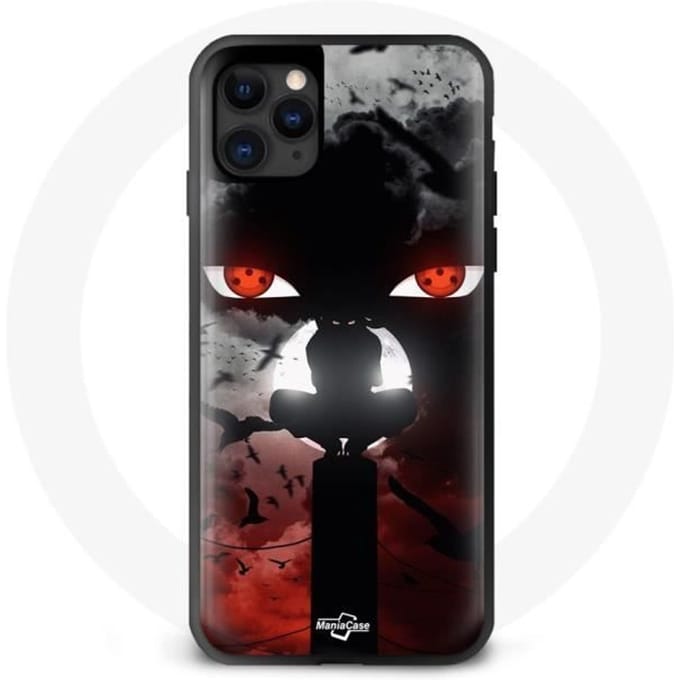 Coque - Maniacase - Iphone 11 - Itachi Uchiwa - Protection - Souple - Anime noir