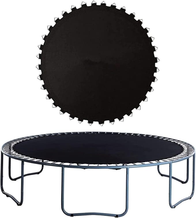 Vervangende springmat - Trampoline mat - Buiten spelen - UV-bestendig materiaal - 43 m diameter - Zwart