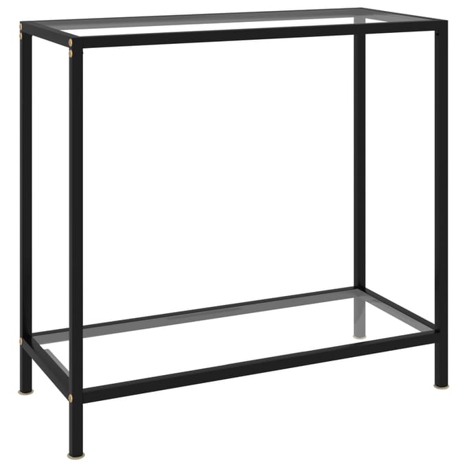 vidaXL - Wandtafel - 80x35x75 - cm - gehard - glas - transparant