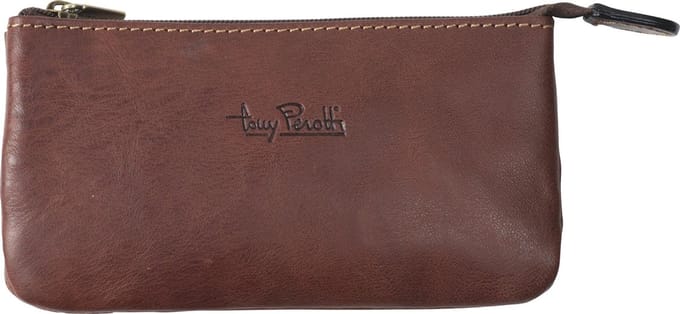 Tony Perotti Leren Sleuteletui met dubbel compartiment - Donkerbruin