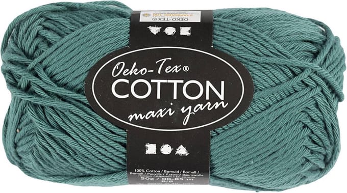 Creativ Company Cotton yarn Size 8/8 L: 80-85 M Petrol - 50gr.
