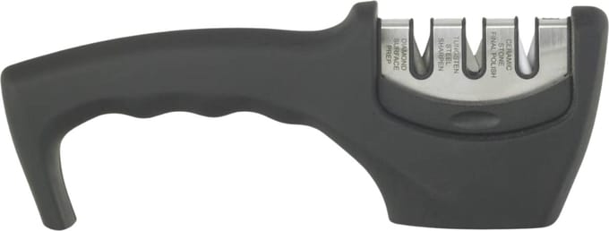Solir Messenslijper - Zwart - 3 Standen - Professionele Messen Slijper - Antislip - Knife Sharpener - Scharenslijper