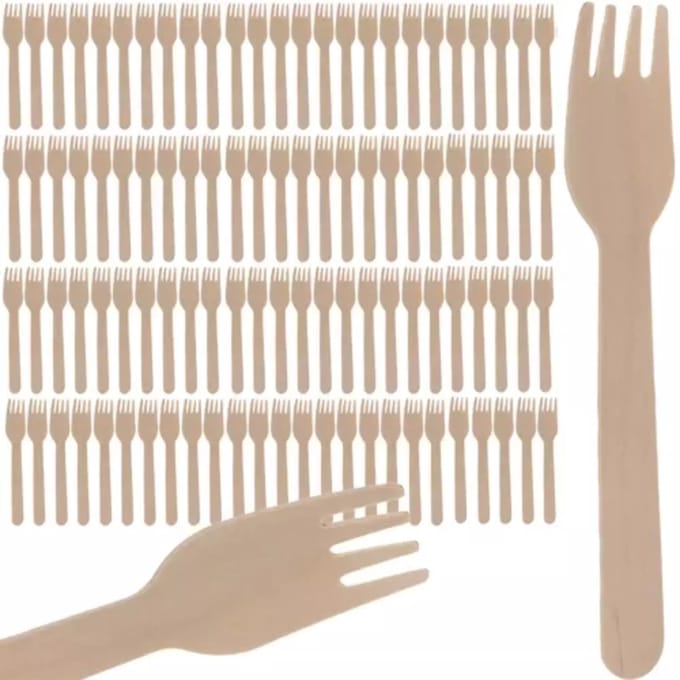 Ruhhy Houten Vorken 100-pack - Duurzaam & Makkelijk Bestek