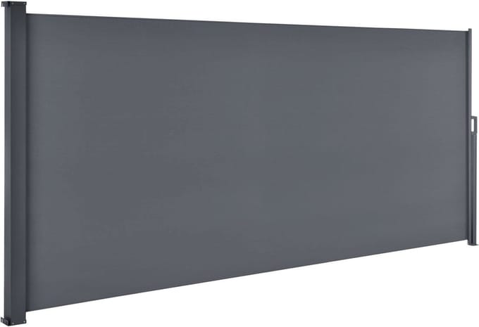 Juskys Windscherm - Uitrekbaar - 500 x 160 cm - Antraciet