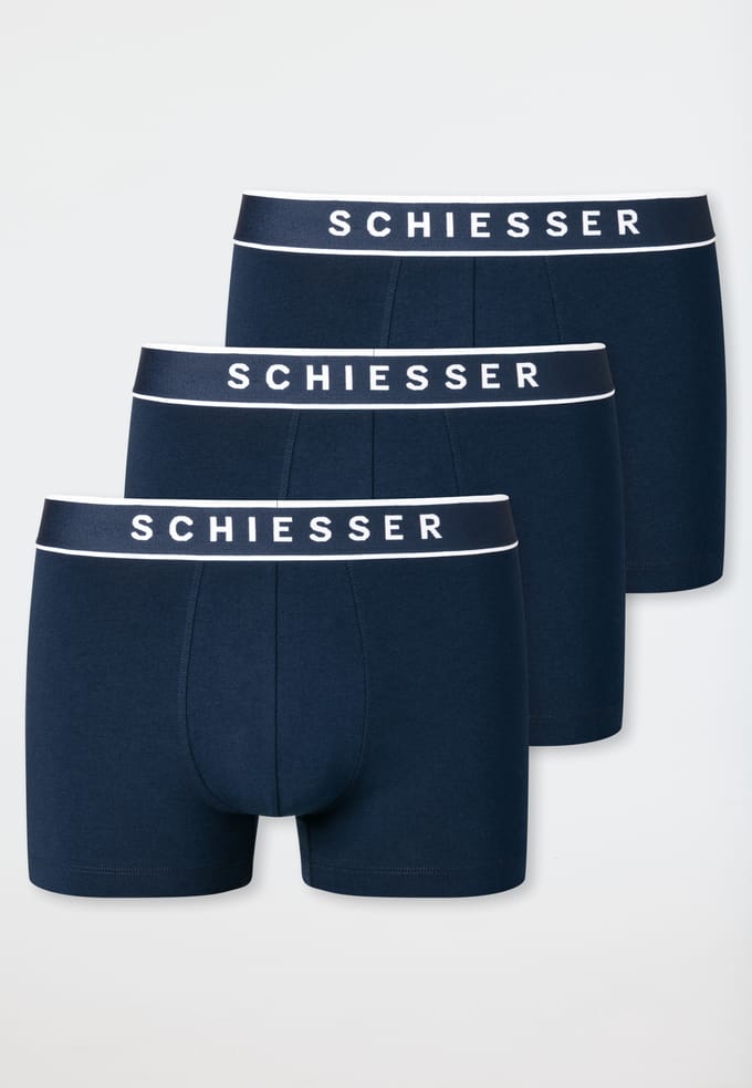 Shorts, set van 3 met geweven elastische tailleband, donkerblauw - 95/5 6