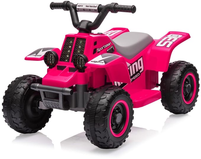 Danky Quad - Elektrisch Kinderquad 6V - Magenta - LED & Muziek - 1.8 km/u - Startknop - Vanaf 3j