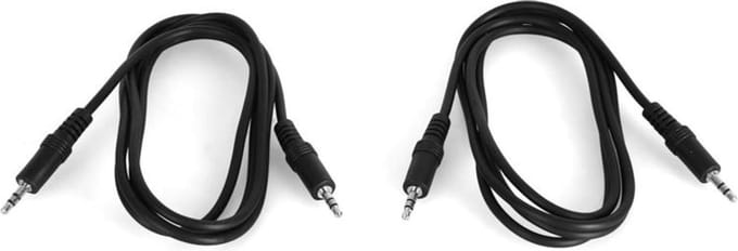 Set van twee 3,5mm-jack-kabels: elk 1,5 meter