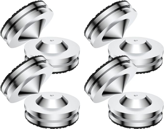 Hoogte Verstelbare Subwoofer Spikes - 4 Stuks Luidsprekervoeten voor Verbeterde Geluidskwaliteit