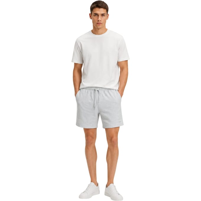 Hugo Gestructureerde pyjamashorts met wafelpatroon voor heren (Grijs)