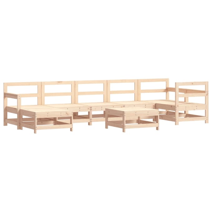vidaXL - 8-delige - Loungeset - massief - grenenhout