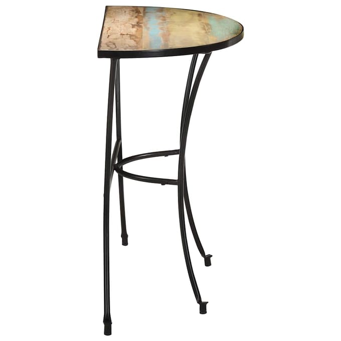 vidaXL - Bijzettafel - 110x40x77 - cm - massief - gerecycled - hout