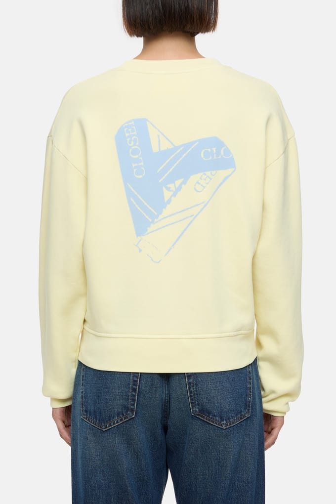 Closed Printed Crewneck Vanilla Beige Größe: XS | Pullover Outlet | Damen | Braun