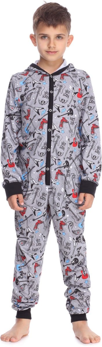 Timone – Jeugdpyjama – Romper – Slaap – Overall – Army – 110-116 - TI-TI30-122-PJ
