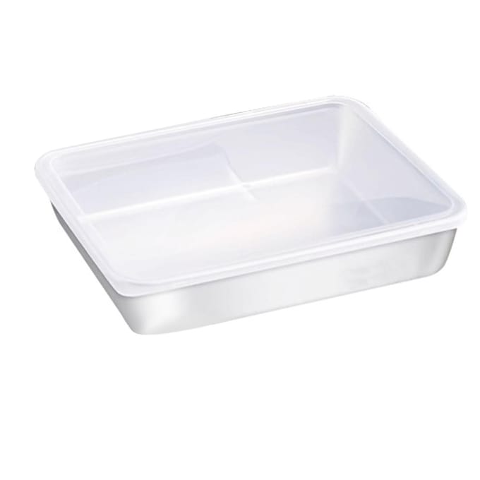 Voedselbewaarcontainer met Deksel 304 Roestvrij Staal Vierkante Lunchcontainer voor Koelkast Buiten white