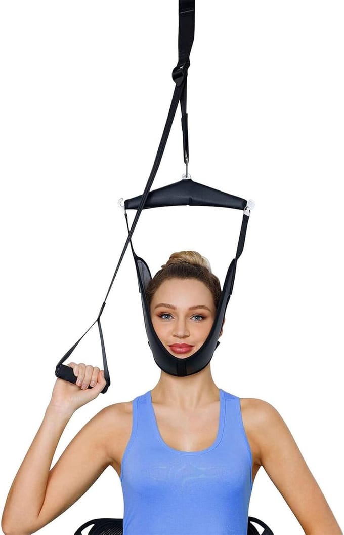 Over The Traction Device Portable Door Neck Stretcher For Neck Decompression - Adjustable & Easy to Use