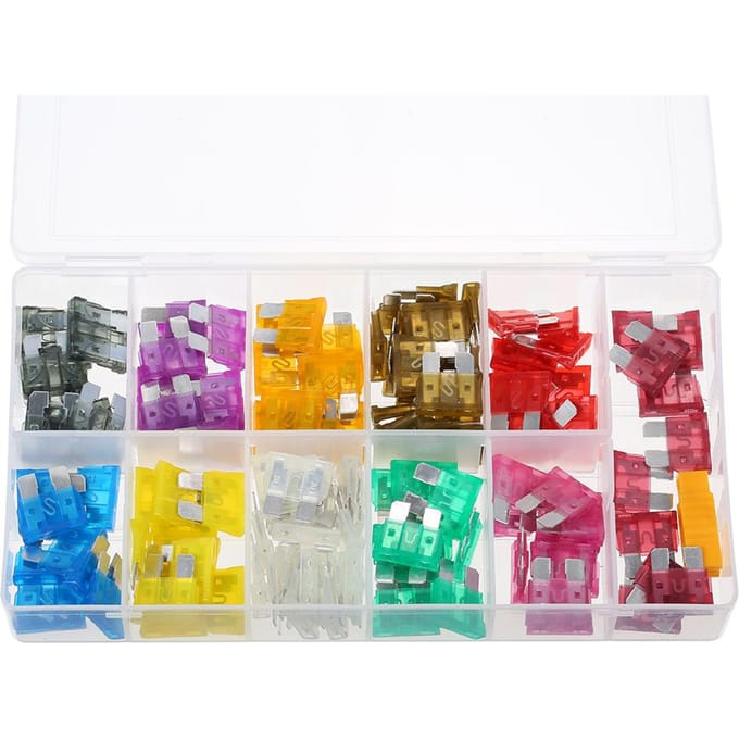 130 STUKS 2A-40A Automotive Standaard Medium Auto Houder Auto ATO Plug-in blue