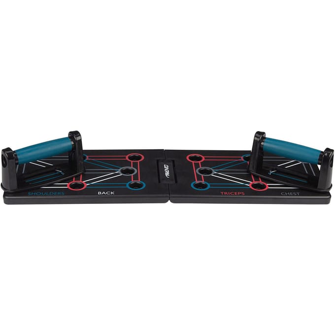 Avento Push-Up Bord - Opdruksteunen - Opvouwbaar - Zwart - 64 x 20 x 2 cm