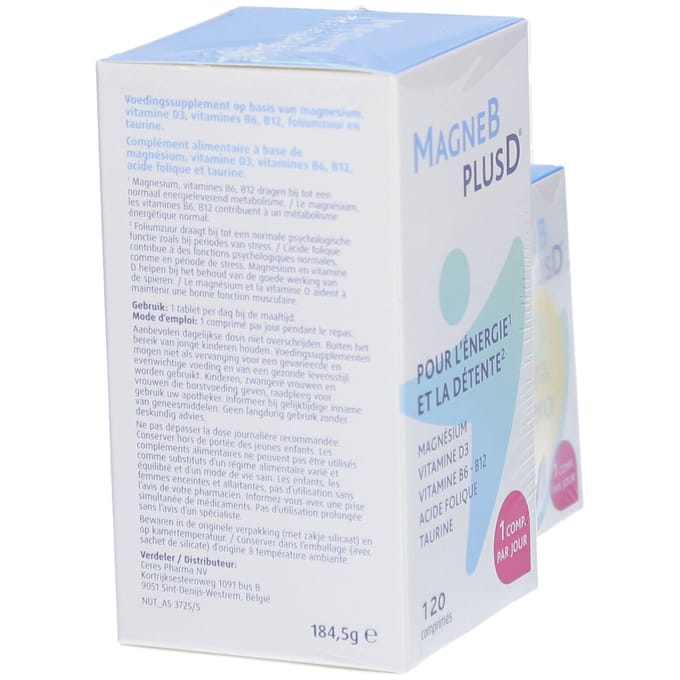 MagneBplusD - 120 + 30 tabletten - energie en ontspanning