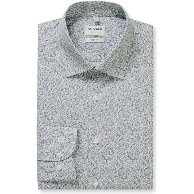 Slim fit Zakelijk Hemd in All-over look met Kentkraag