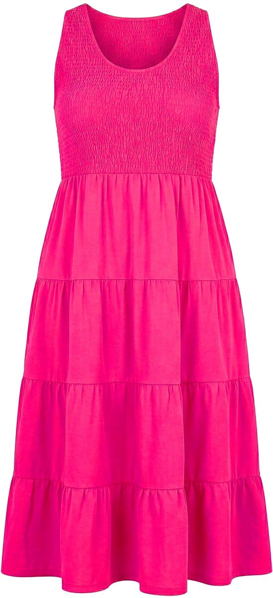 Studio Untold - Dames - Jersey maxi-jurk A-lijn - Neon roze - Maat 46+