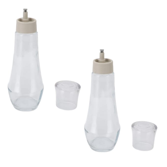 2 STUKS Mondwaterdispensers RVS en Glas Multifunctionele Navulbare Mondwaterdispenser