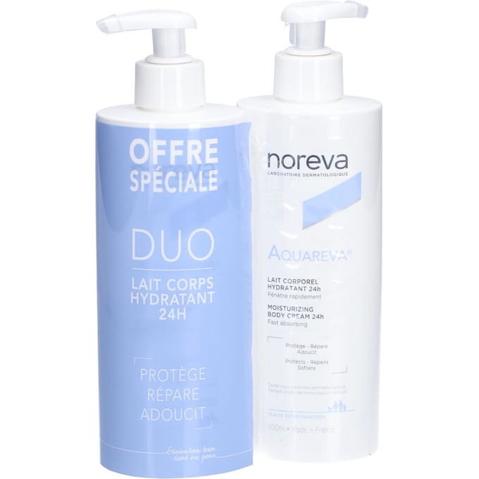 Noreva Crème Aquareva Moisturizing Body Cream DUO 2x 400ml.