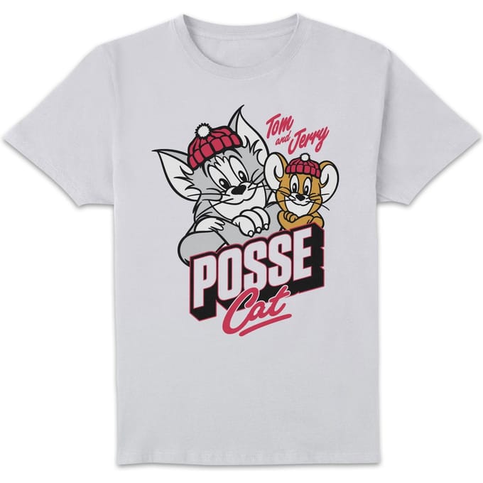 Tom and Jerry Posse Cat T-shirt - Wit - XXL
