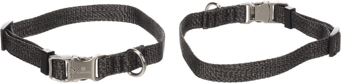 Flamingo - Hond Halsband Mago Donkergrijs XS 20-35cm 15mm