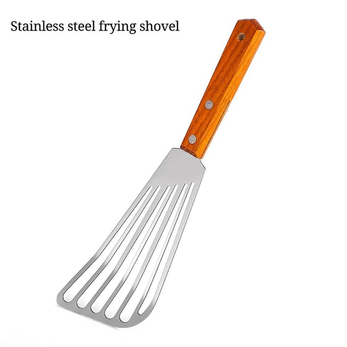 Antislip Roestvrij Staal Bakspatel Steak Schep Keuken Kookgerei white