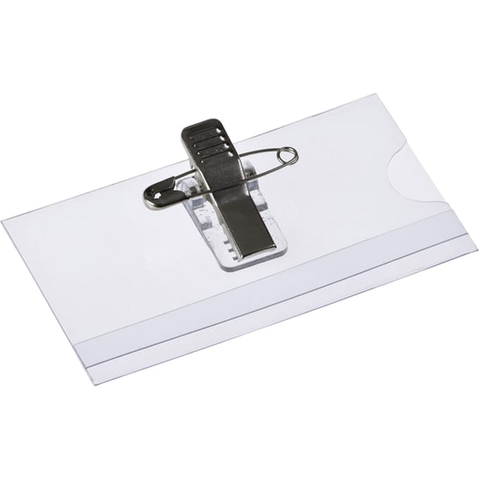 Badge Europel met clip en speld 75x40mm 24st