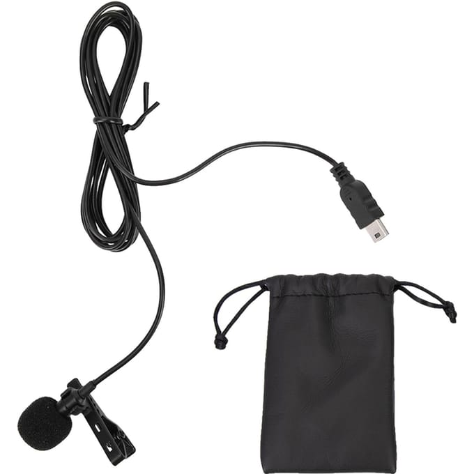 Mini USB Stereo Externe Microfoon Professionele Microfoon met Clip voor GoPro Hero 3 / 3+ / 4