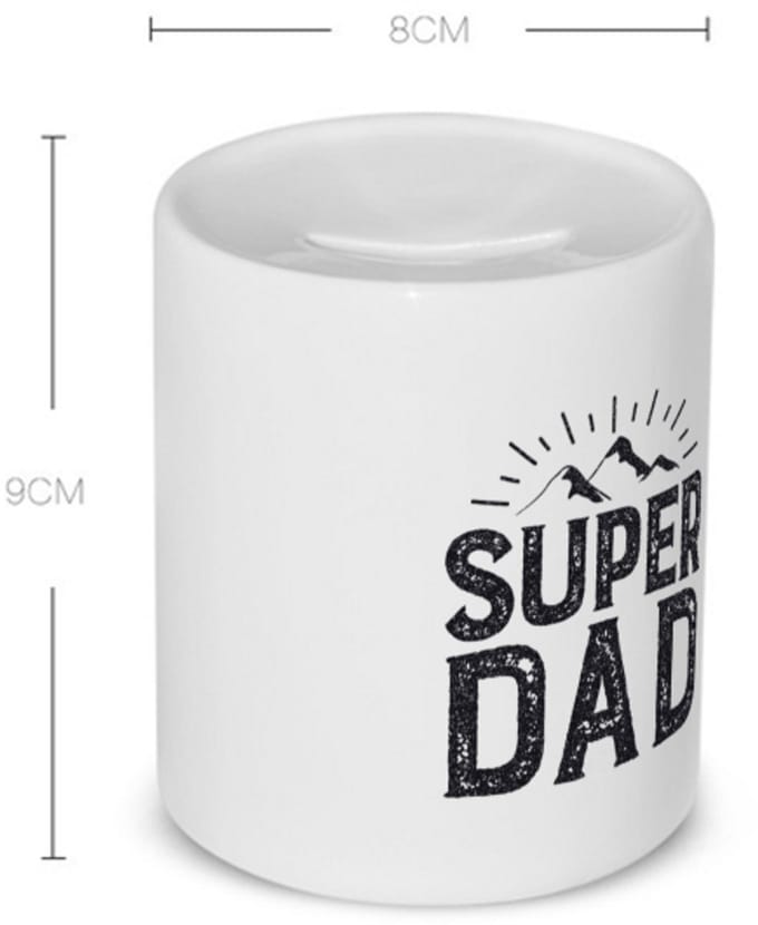 Akyol - super dad Spaarpot - Papa - vader - cadeau - vaderdag - 350 ML inhoud