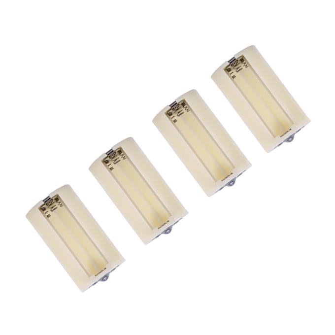 4 stuks Universele 3 AA naar D Maat Parallelle Batterij Converter Adapter Houder Cases Doos Wit beige