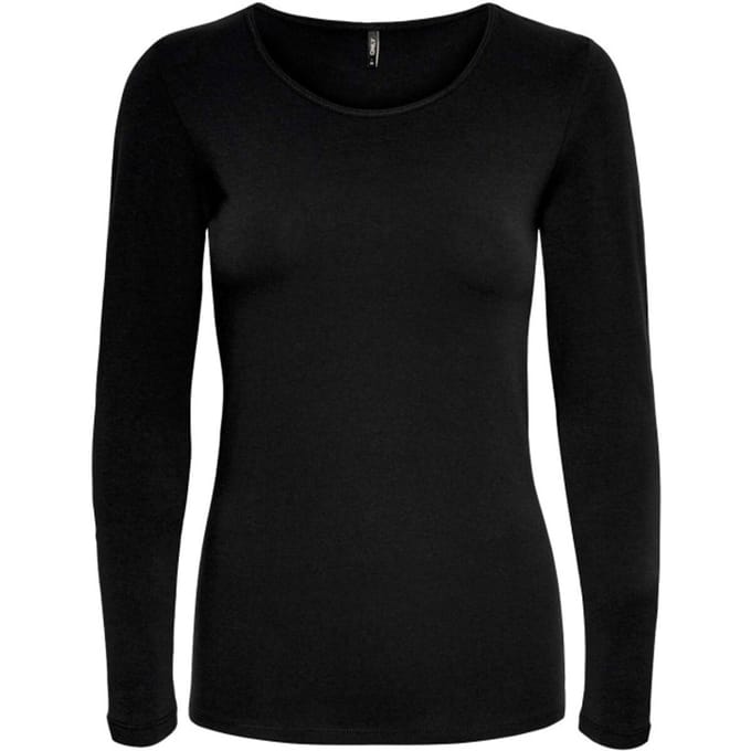 Dames-T-shirt Only Live love life lange mouwen col rond