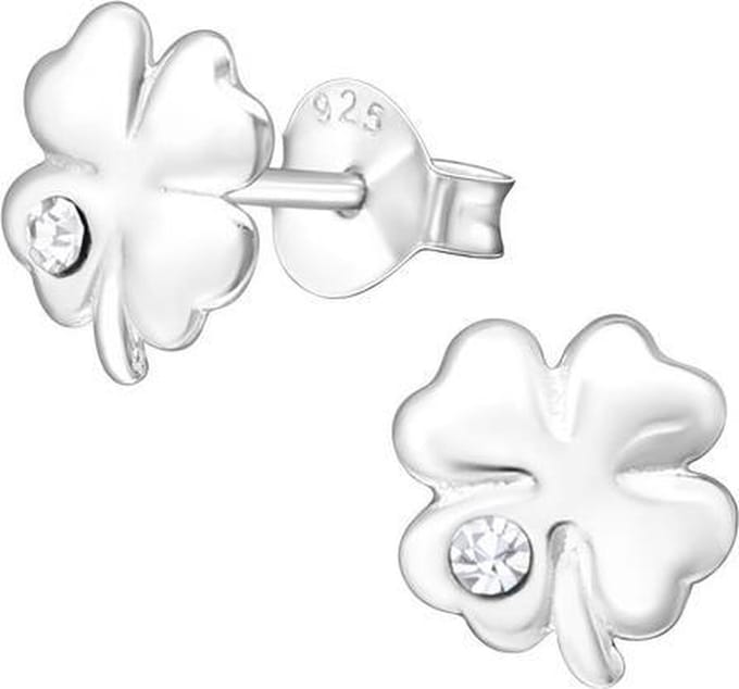 Montebello Oorbellen Blessen - 925 Zilver E-Coating - Klaver - 8x7mm