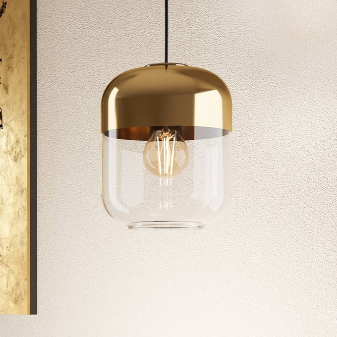 EGLO Maryvilla Hanglamp - E27 - Ø 17 cm - Goud/Zwart