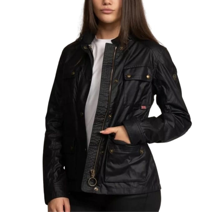 Belstaff Fieldmaster zwart gewaxt jack