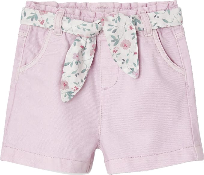 Vertbaudet Babyshort met gebloemde riem