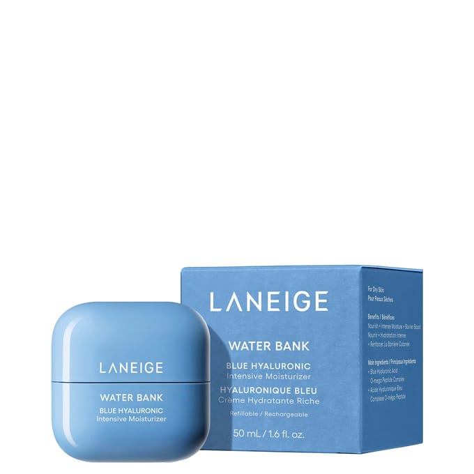 LANEIGE Water Bank Blue Hyaluronic Acid Intensive Moisturiser 50ml + Refill 50ml Bundle
