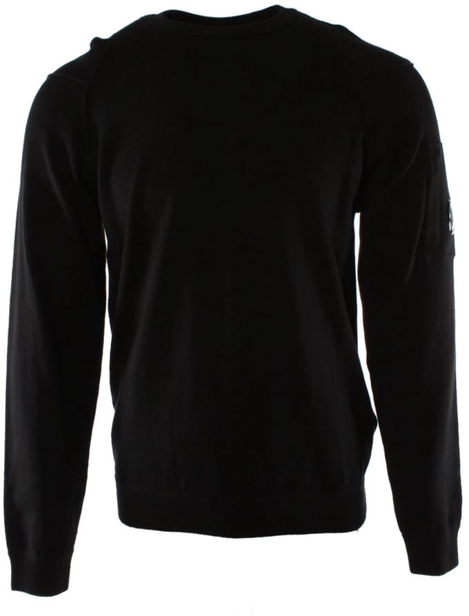 Crew Neck Goggle Sweatshirt - Black Sweaters