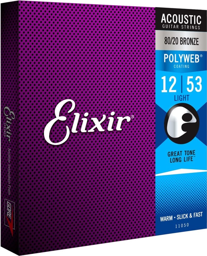 Elixir 11050 Polyweb Bronze Snaren voor Akoestische Gitaar (12-53)