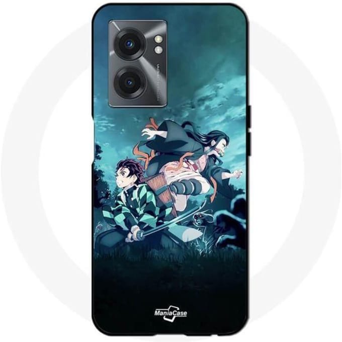 Coque - Maniacase - Realme V23 - Tanjiro Nezuko - Souple - Noir