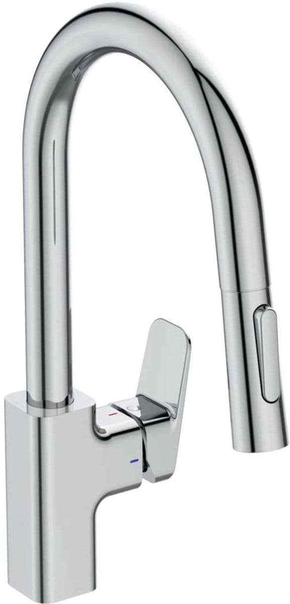 Ideal Standard CeraPlan - Keukenkraan met uittrekbare handdouche, BlueStart, chroom BD338AA