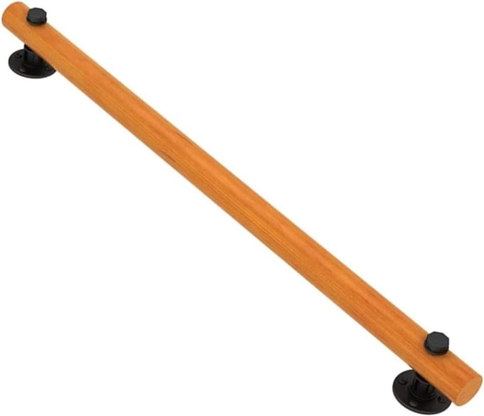 Trapleuning Hout - Steun Stang - Veiligheid Thuis - Glad Afgewerkt - 09 Meter - Houtkleur