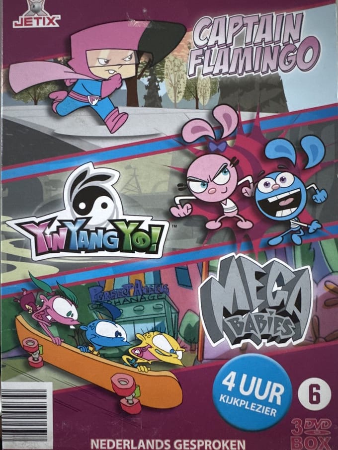 Jetix 3 dvd box. Captain Flamingo / Yin Yan Yo! / Mega Barbies