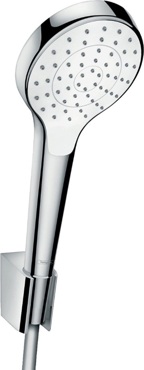hansgrohe Croma Select S 1jet / Porter'S Badset - 125 cm slang - Chroom / Wit - diameter handdouche 110 mm