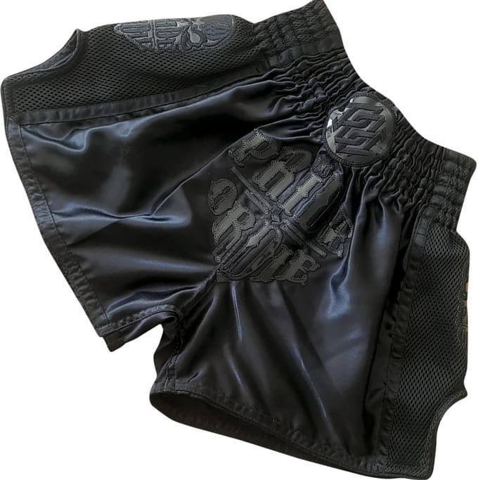 PrideorDie Muay Thai Shorts RECKLESS Full Black - M