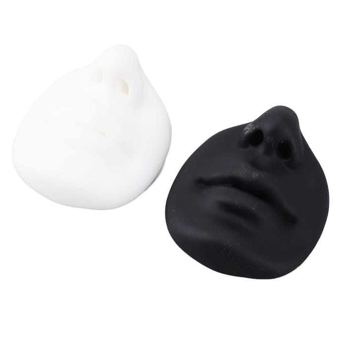2PCS Tatouage Lèvre Piercing Semi Permanent Doux Tatouage Pratique Lèvre pour Maquillage Noir Blanc black