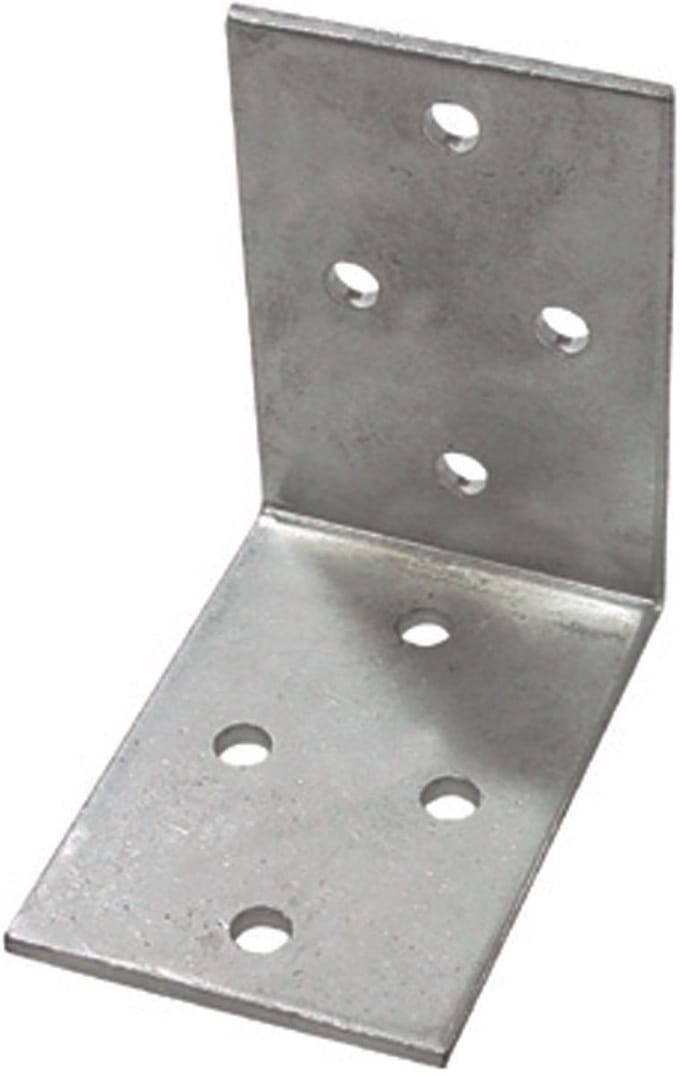 Hoekanker 90° – 60 x 60 x 40 x 2.5 mm – Verzinkt Staal – Hoekverbinder voor Houtconstructies – TOOLTECH